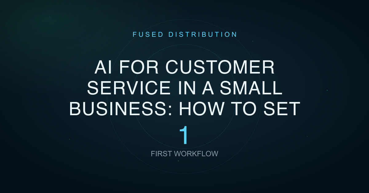 Small business customer service AI setup plan