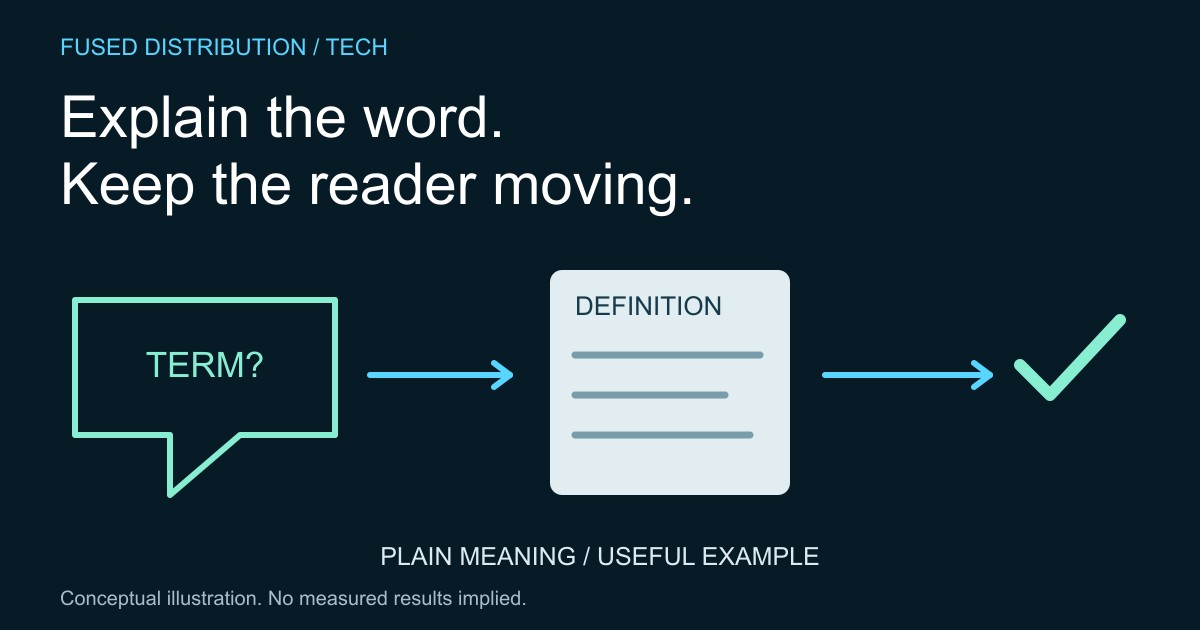 Customer question connects with glossary definition
