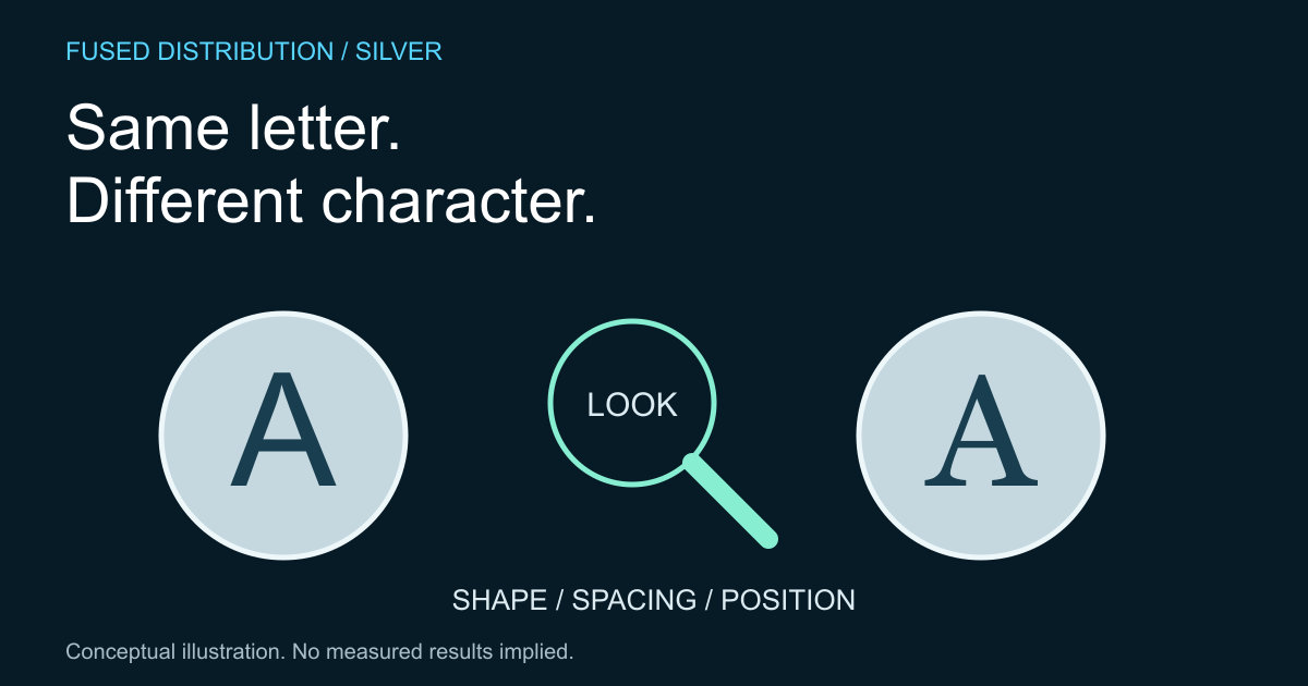 Magnifier compares lettering across two coins