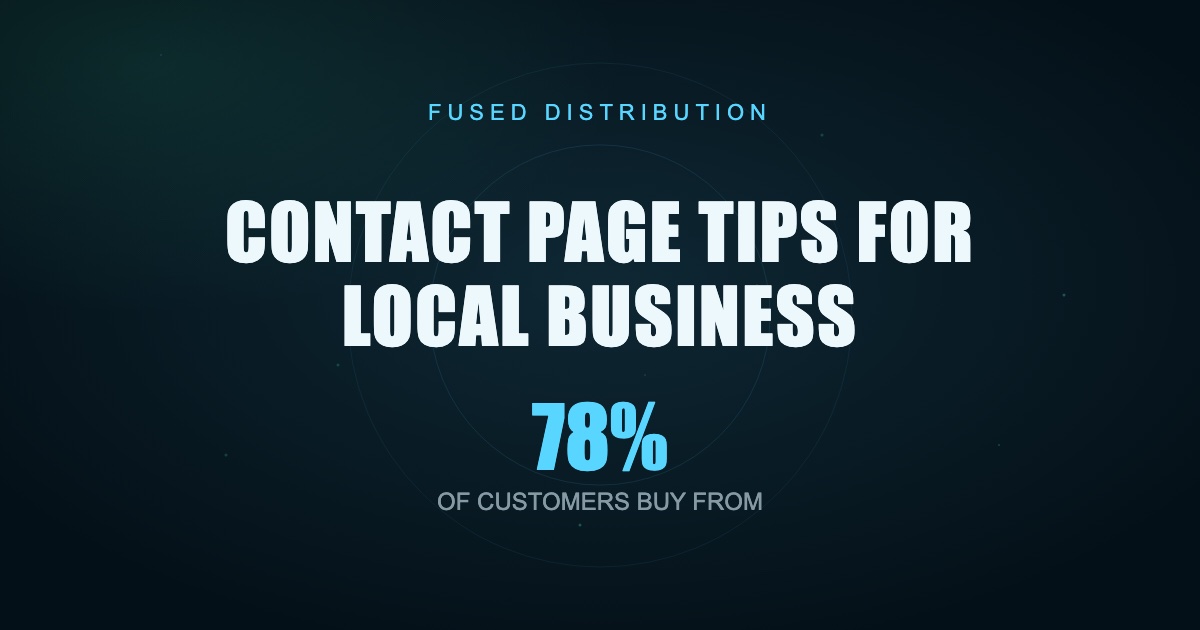 Tips for effective local business contact page.