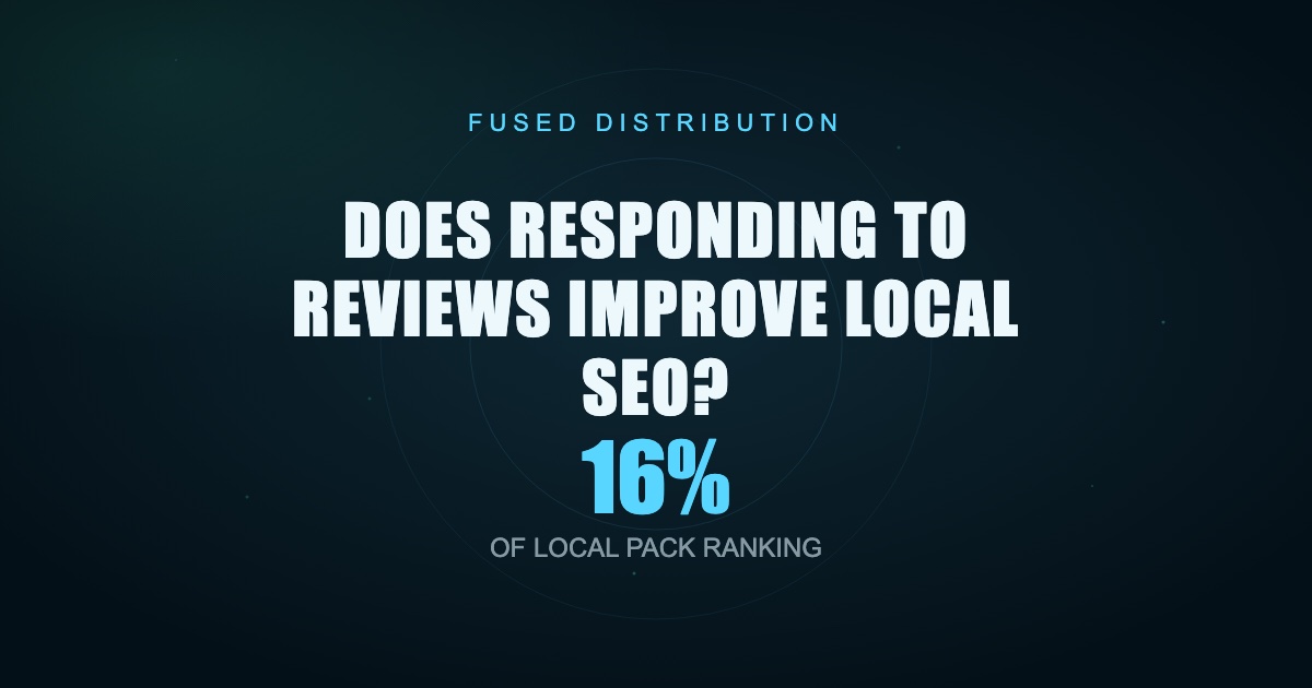 Responding to reviews boosts local SEO.