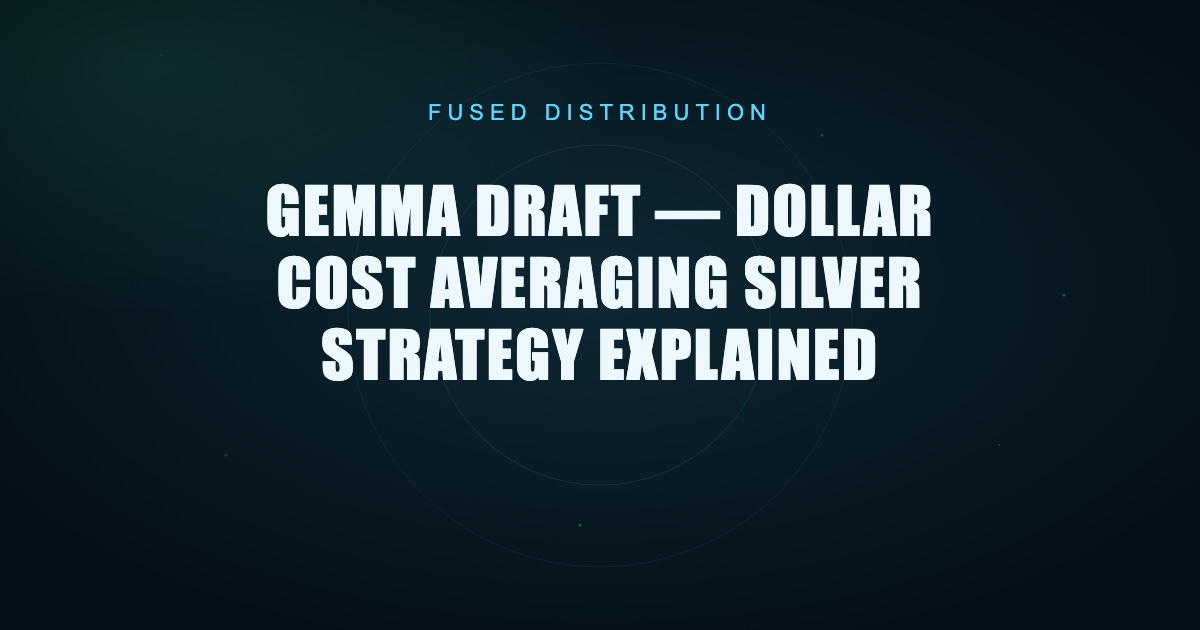 Silver dollar cost averaging strategy explained.
