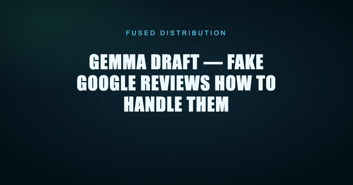 Guide to handling fake Google reviews.