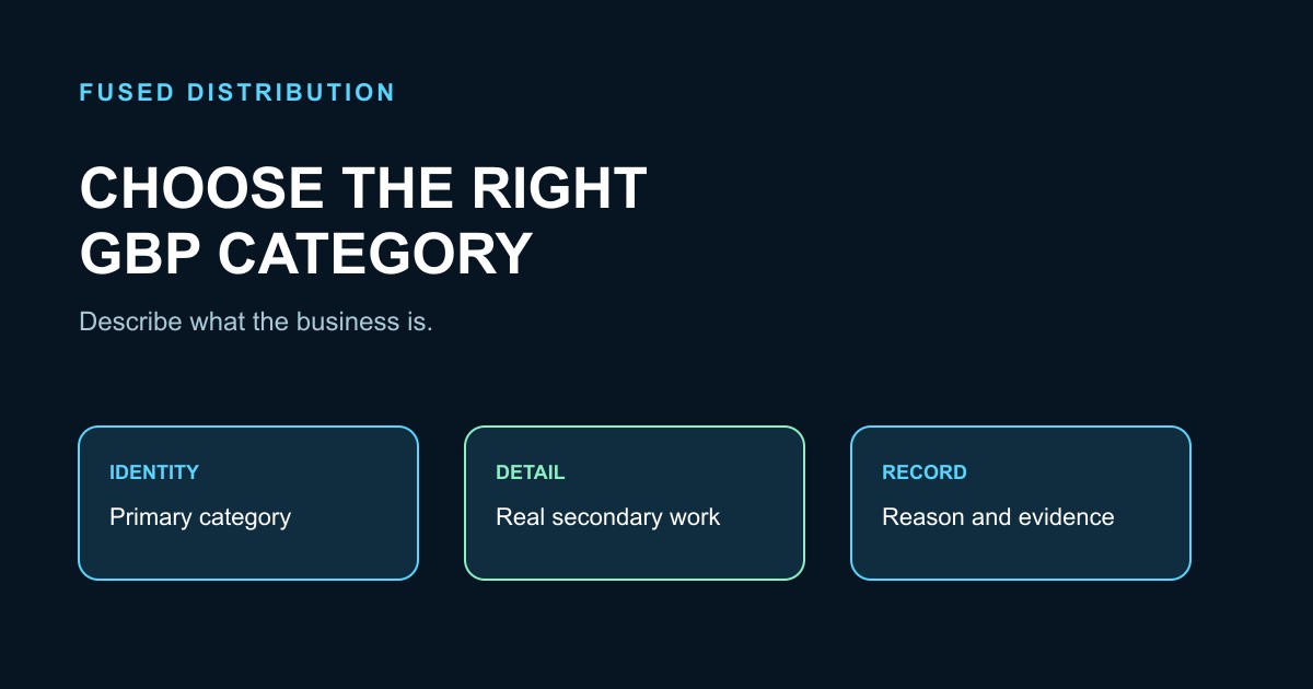 Google category selection and review worksheet