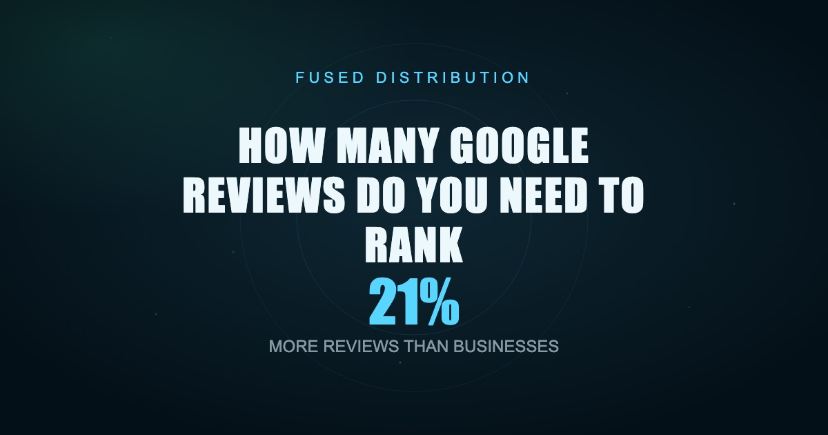 People need Google reviews to rank.