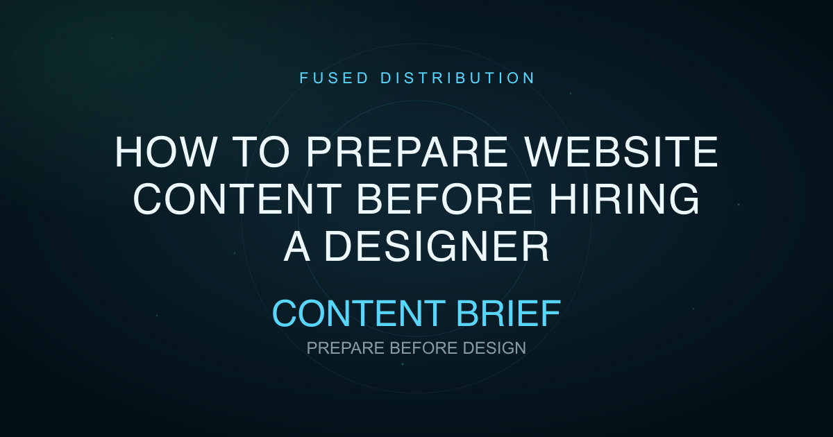 How To Prepare Website Content Before