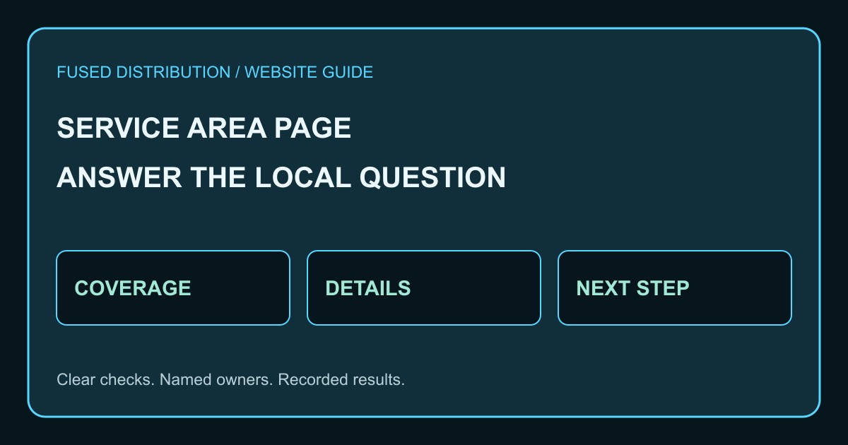 Service area coverage details inquiry checklist