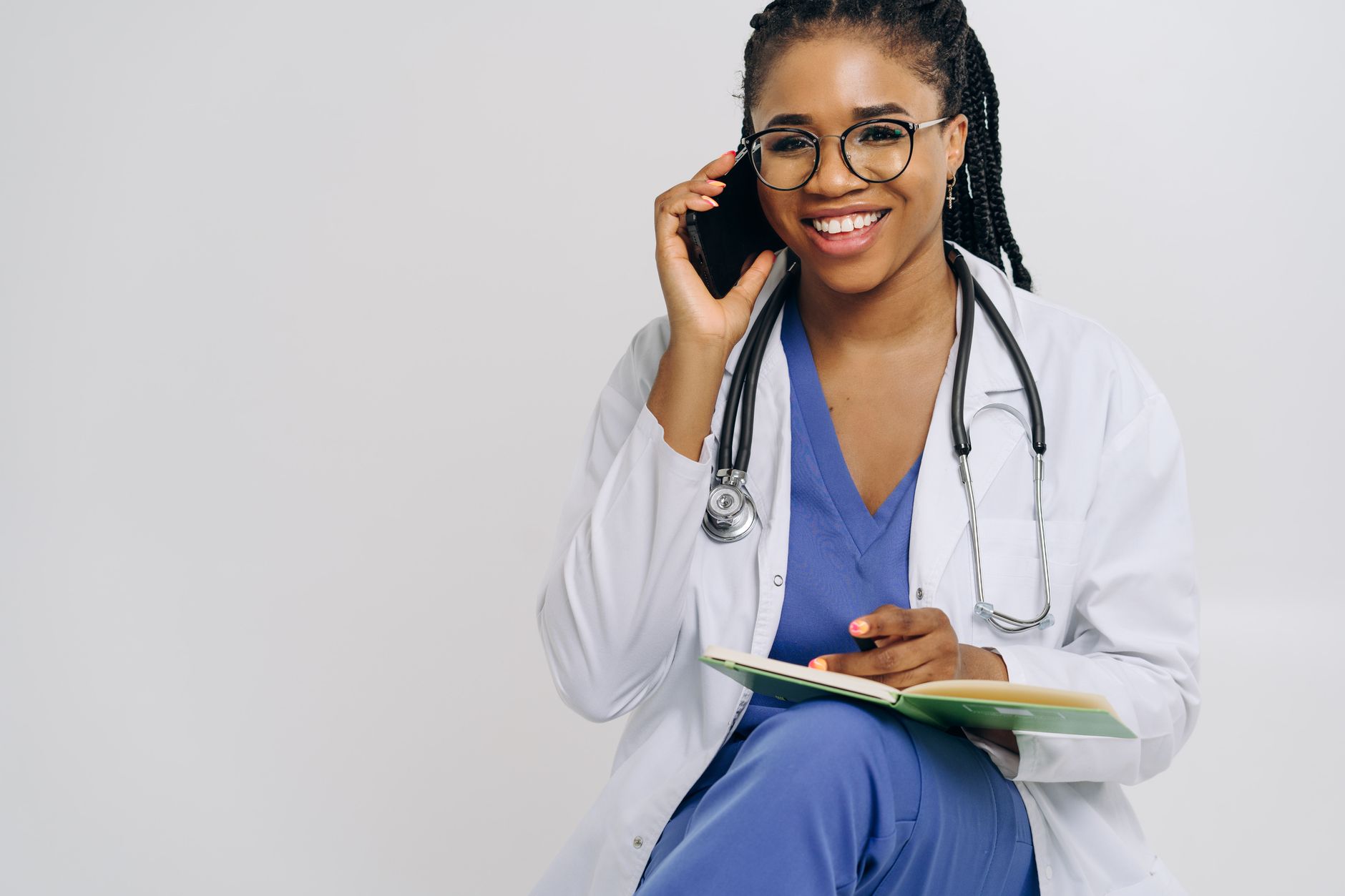 Business owner checking appointment scheduling on a smartphone