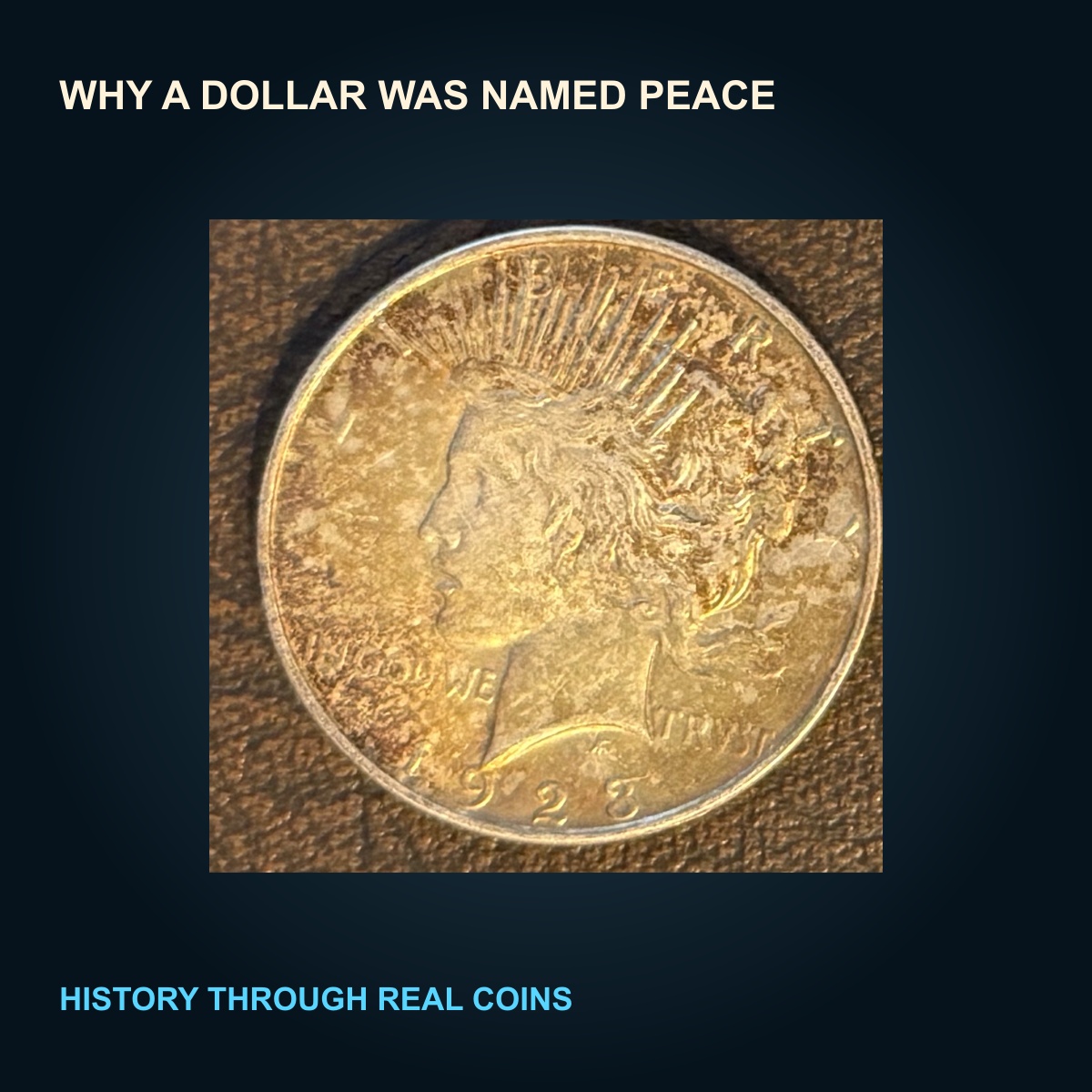 Historic silver dollar and explanatory timeline