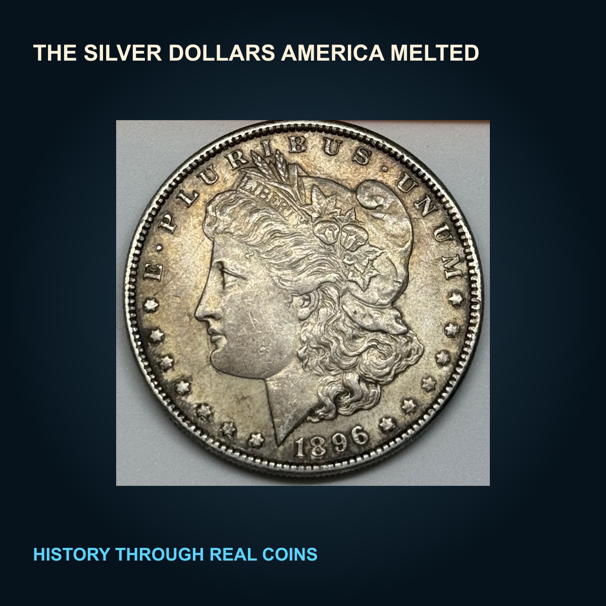 Historic silver dollar and explanatory timeline