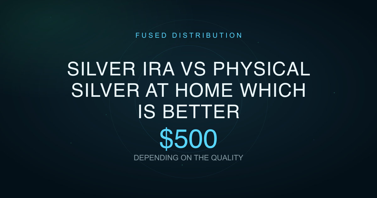 Silver IRA vs Physical Silver At Home Which Is Better