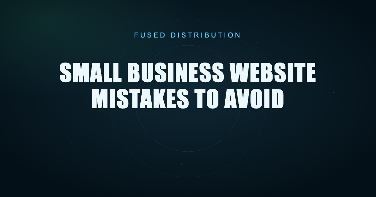 Small business website mistakes to avoid.