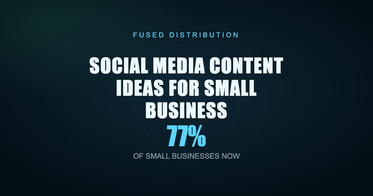 Small business social media content ideas.