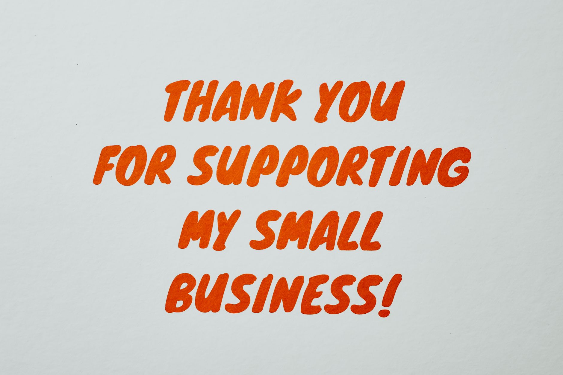 thank you card marketing for local business, photo by Eva Bronzini