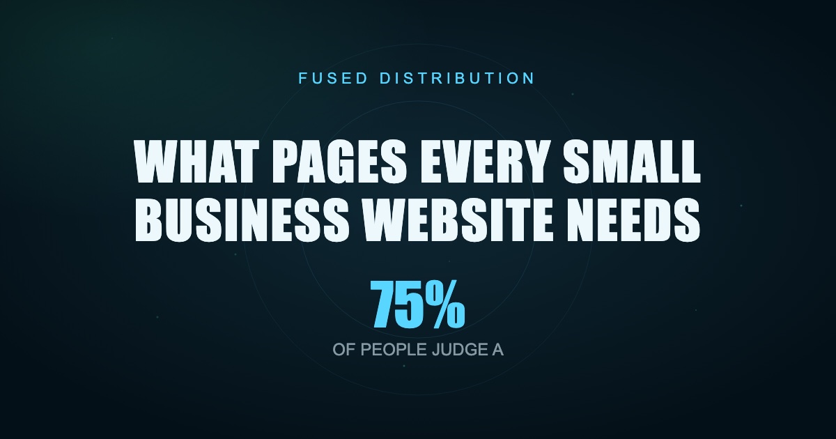 Essential pages for a successful small business website.