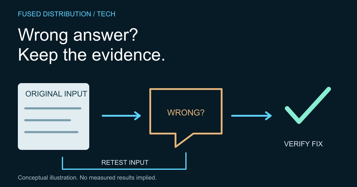 Wrong answer flows toward verified correction
