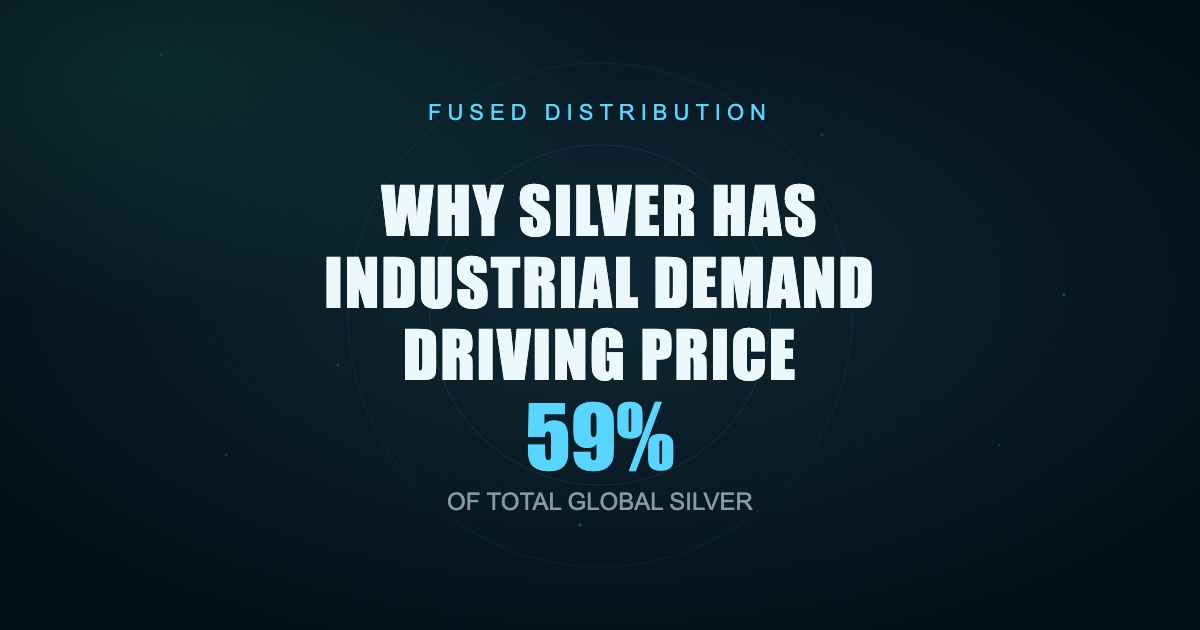 Silver industrial demand drives rising prices.