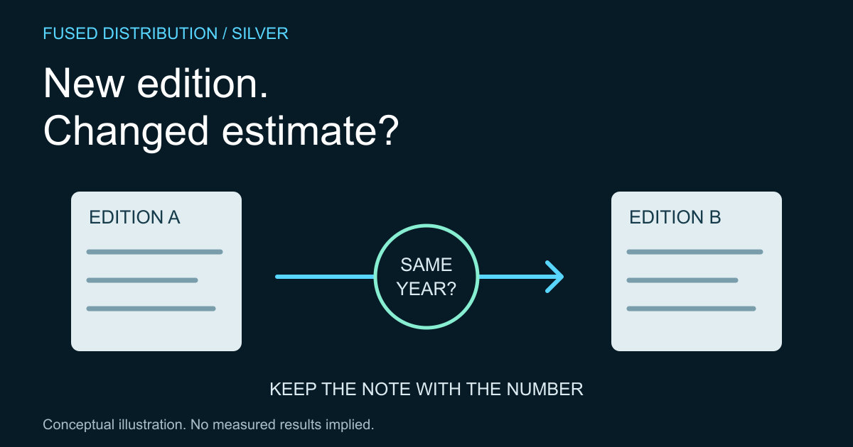 Two statistical editions connect through revision