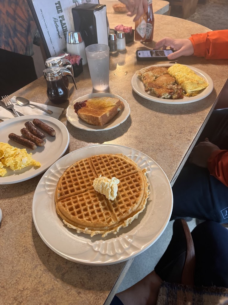 Breakfast spread at The Plainsman